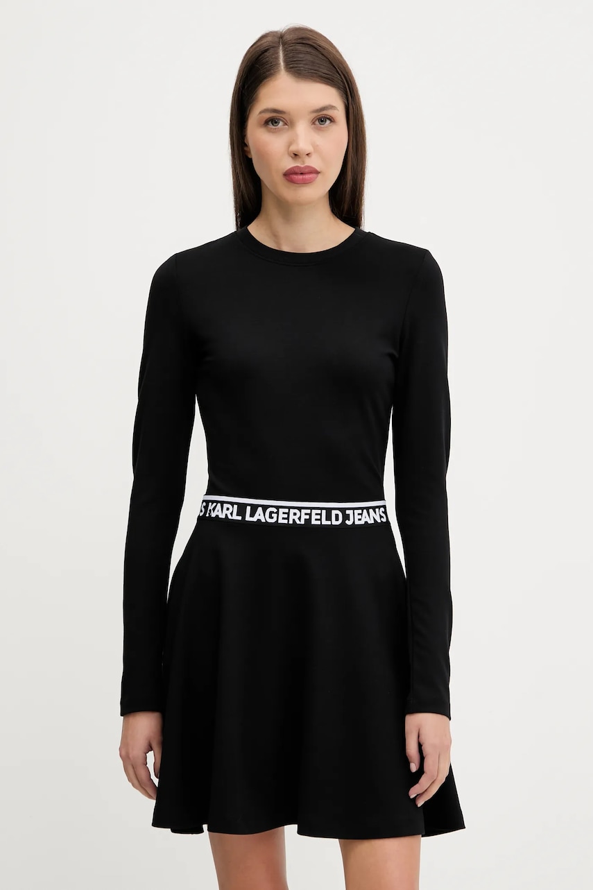 Karl Lagerfeld Jeans rochie culoarea negru