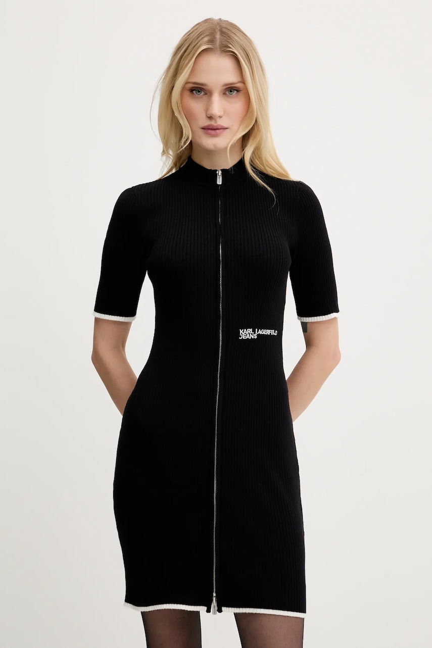 Karl Lagerfeld Jeans rochie culoarea negru