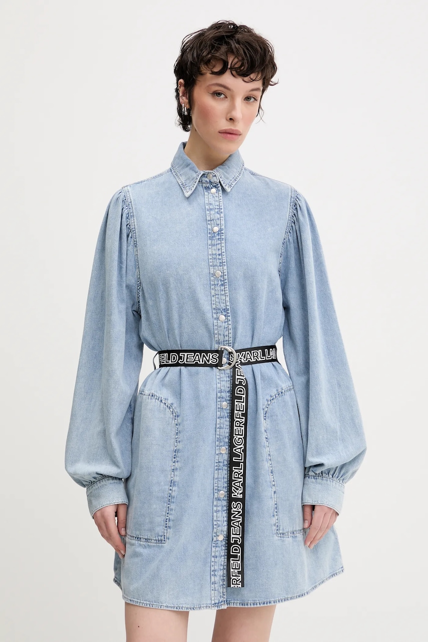 Karl Lagerfeld Jeans rochie din bumbac mini