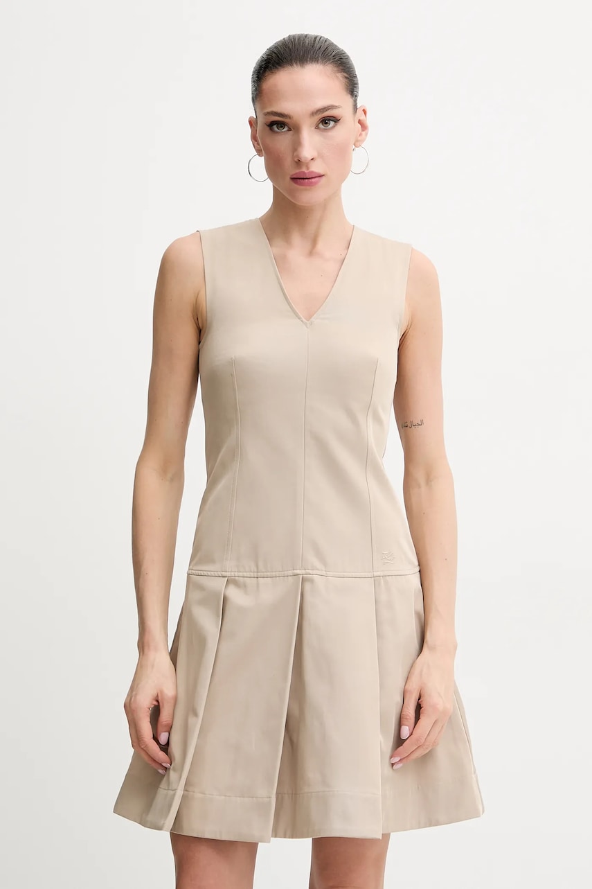 Karl Lagerfeld rochie culoarea bej