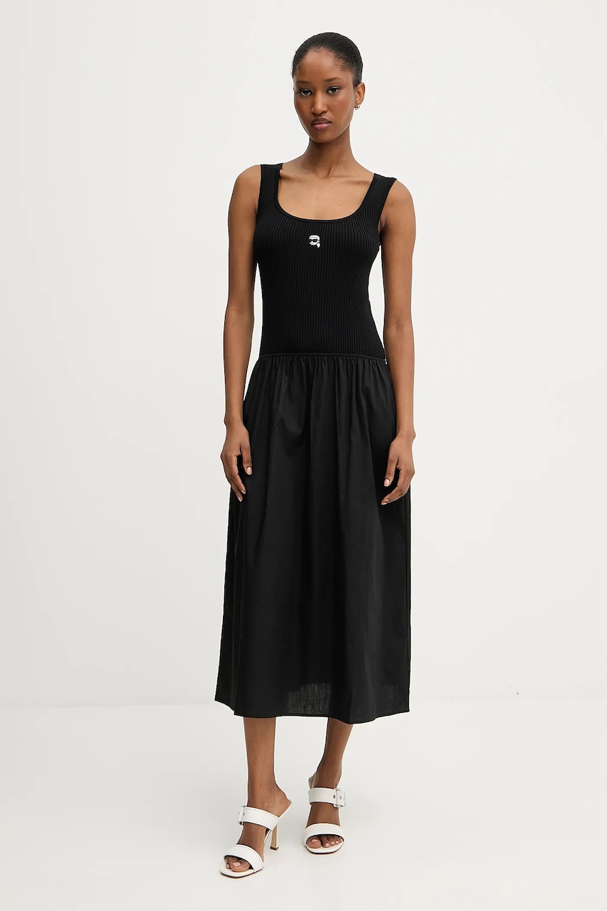 Karl Lagerfeld rochie culoarea negru