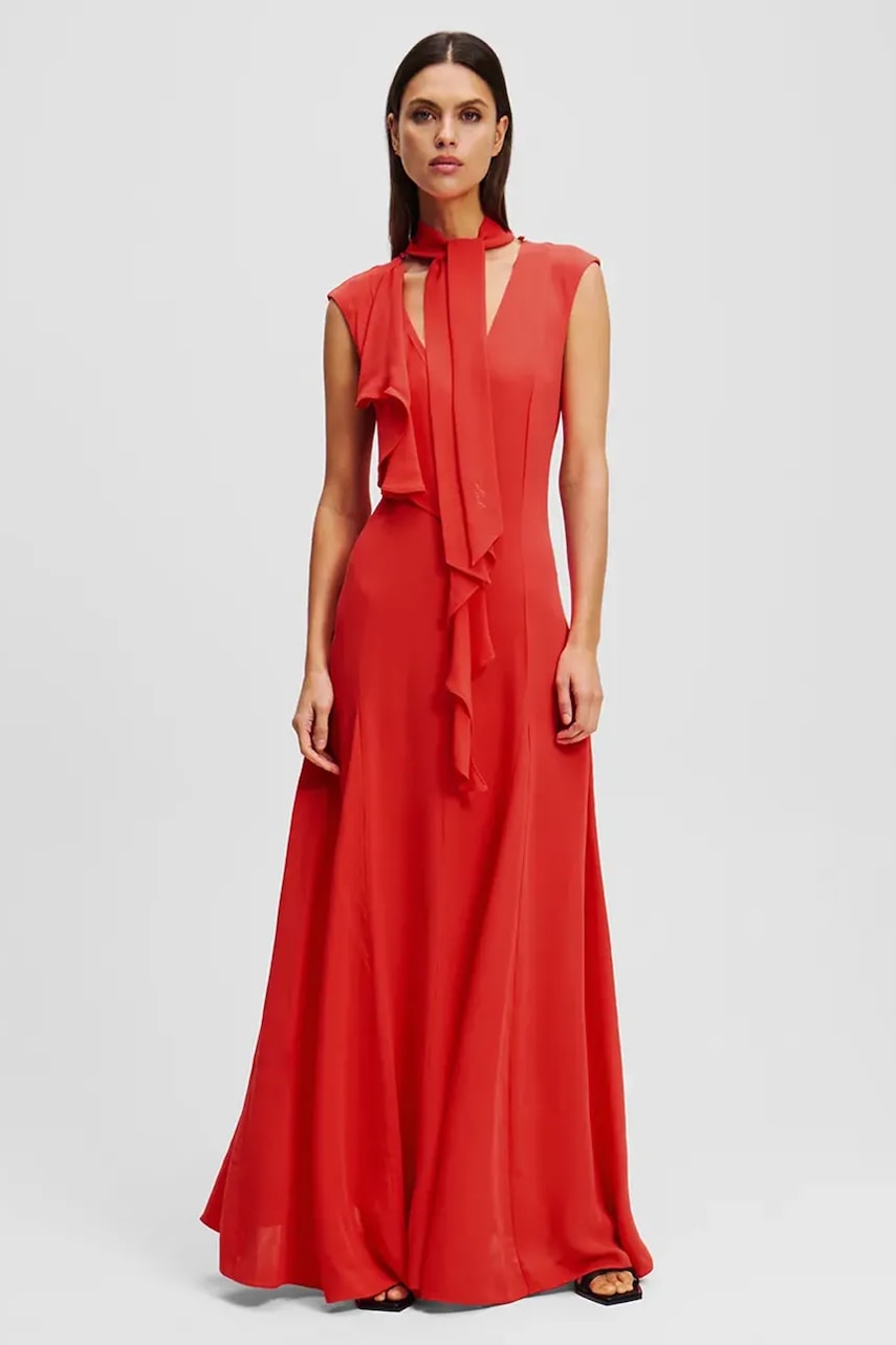 Karl Lagerfeld rochie culoarea rosu