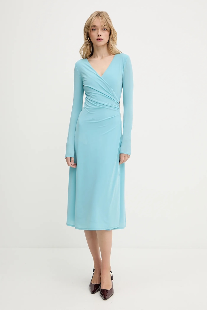 Karl Lagerfeld rochie culoarea turcoaz