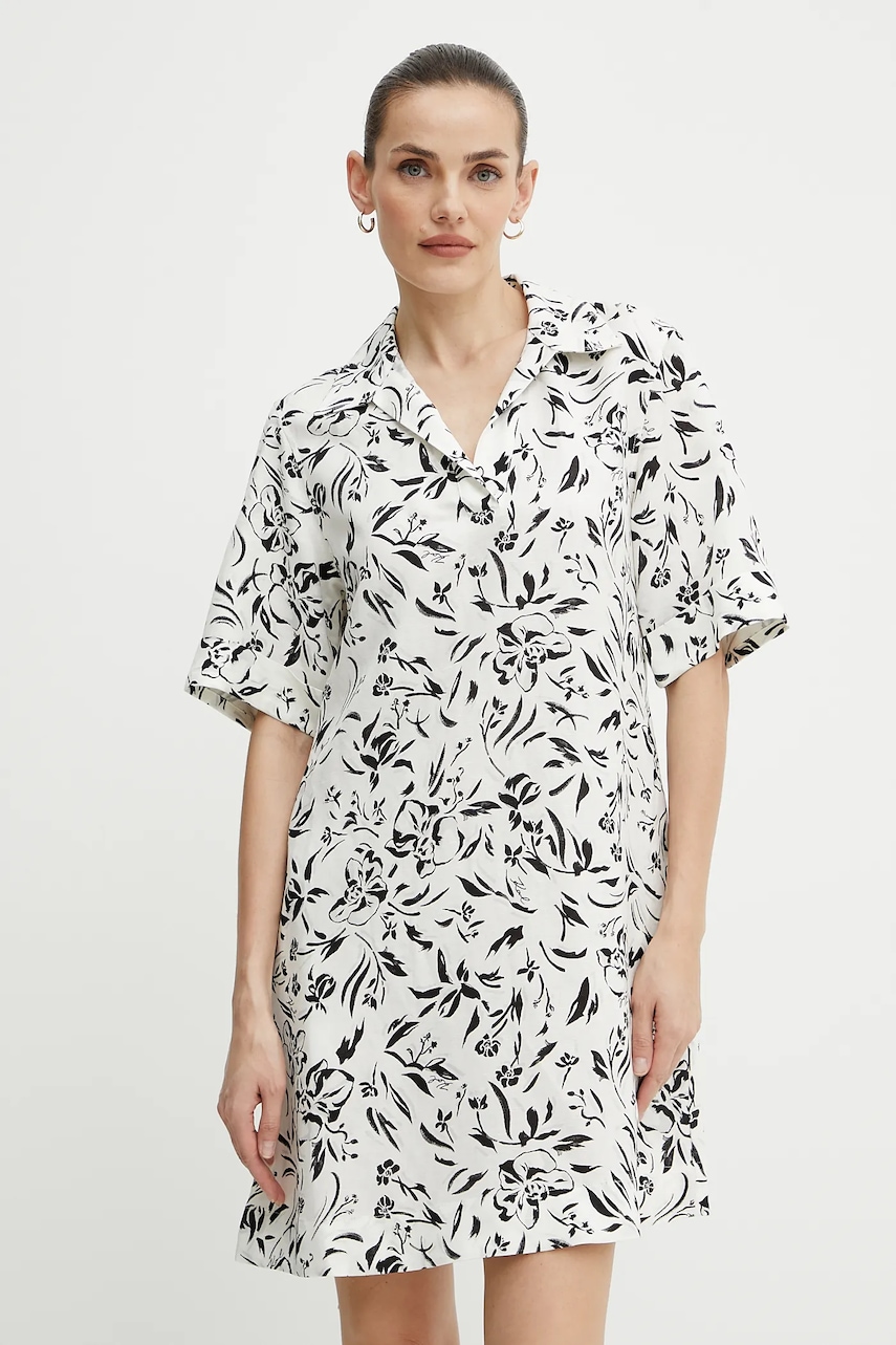 Karl Lagerfeld rochie din in culoarea alb