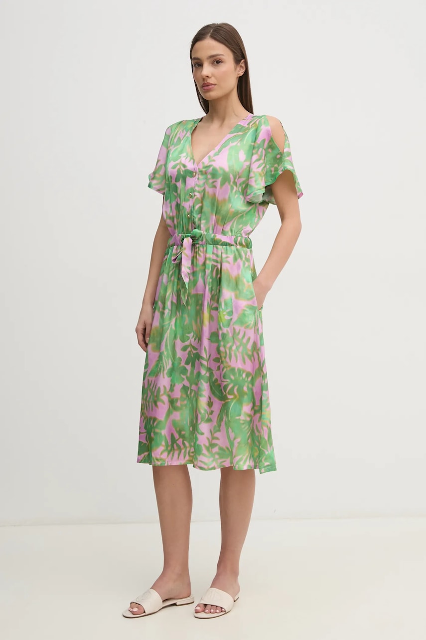 La Petite Française rochie RONNIE culoarea verde