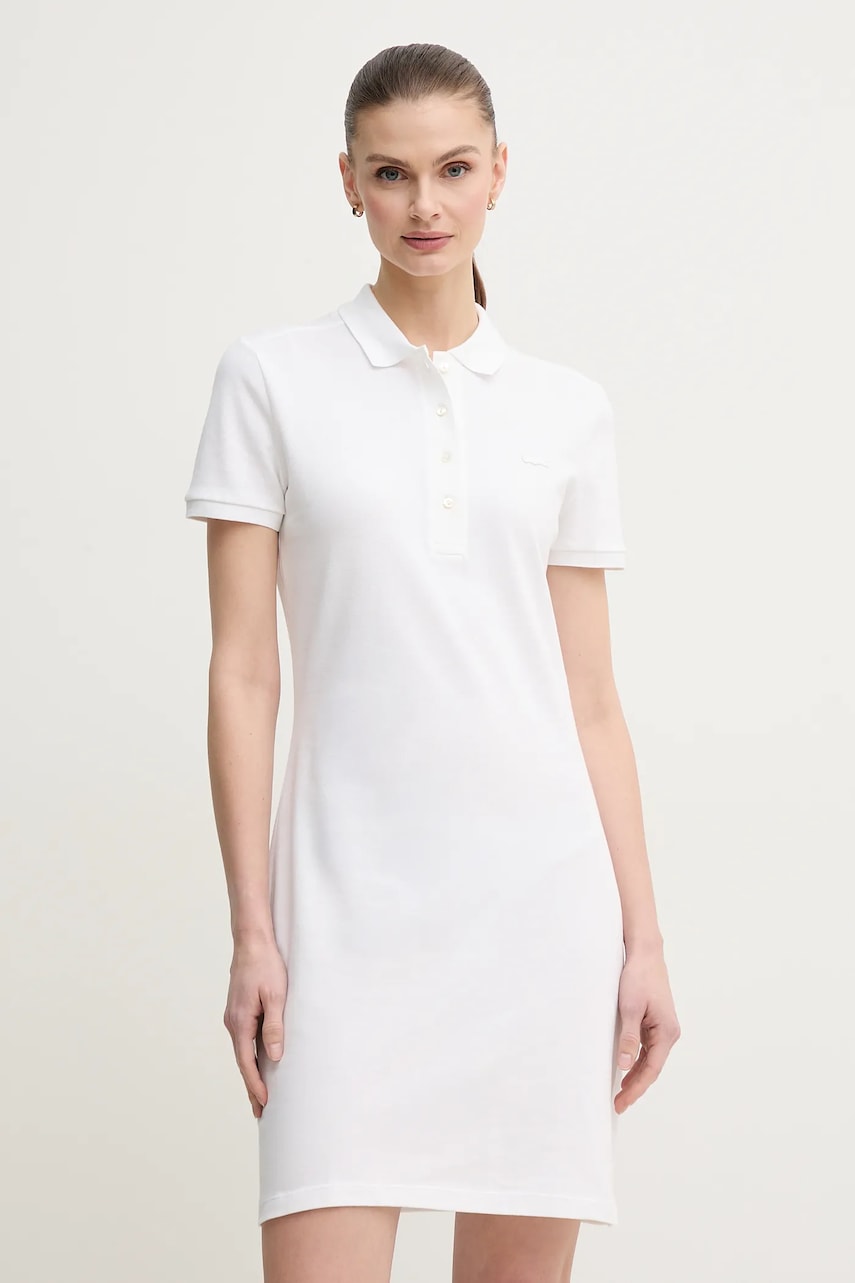 Lacoste rochie culoarea alb