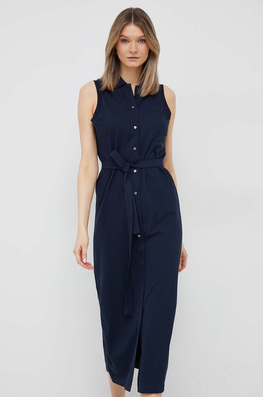 Lacoste rochie culoarea bleumarin