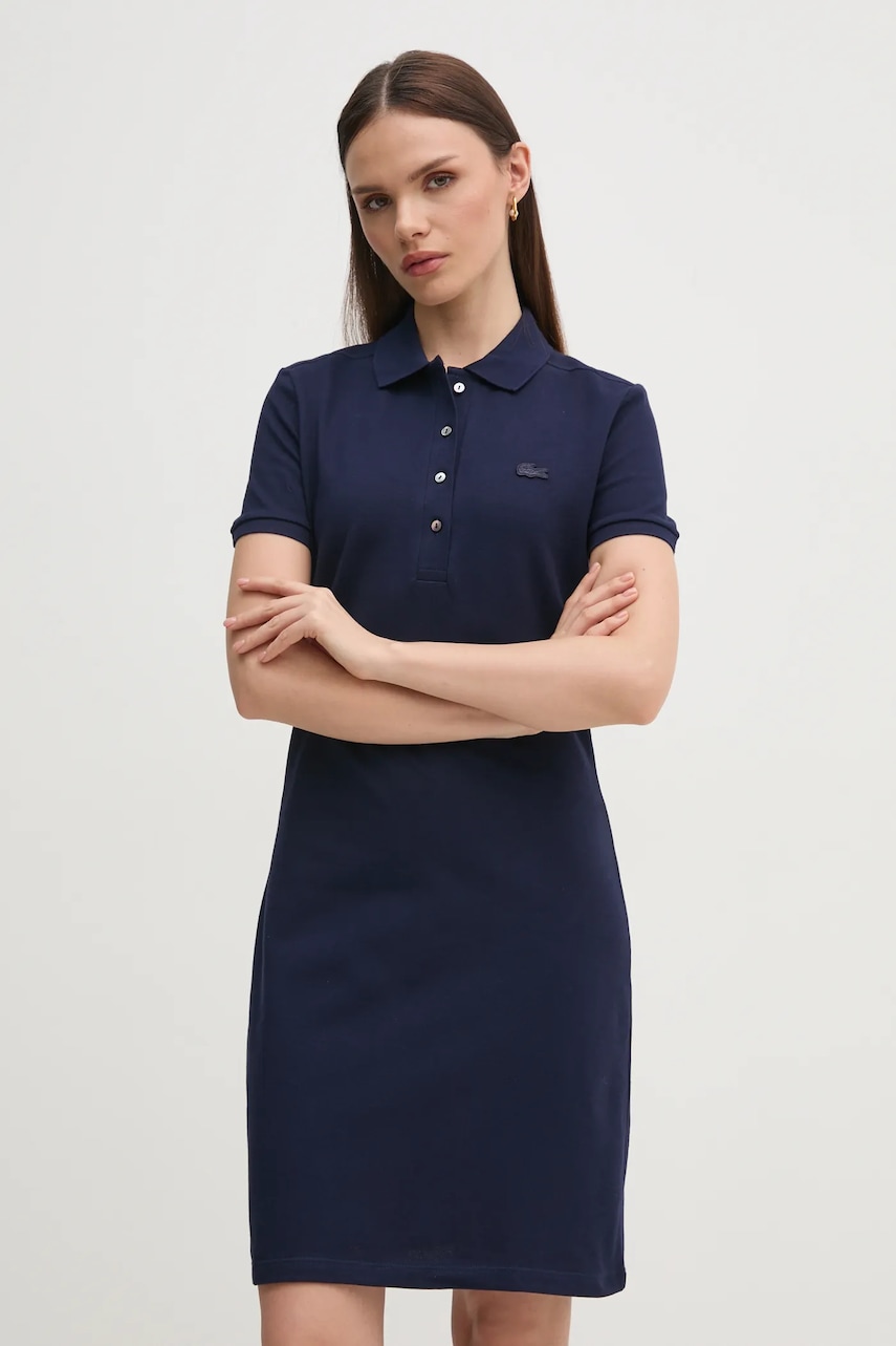 Lacoste rochie culoarea bleumarin