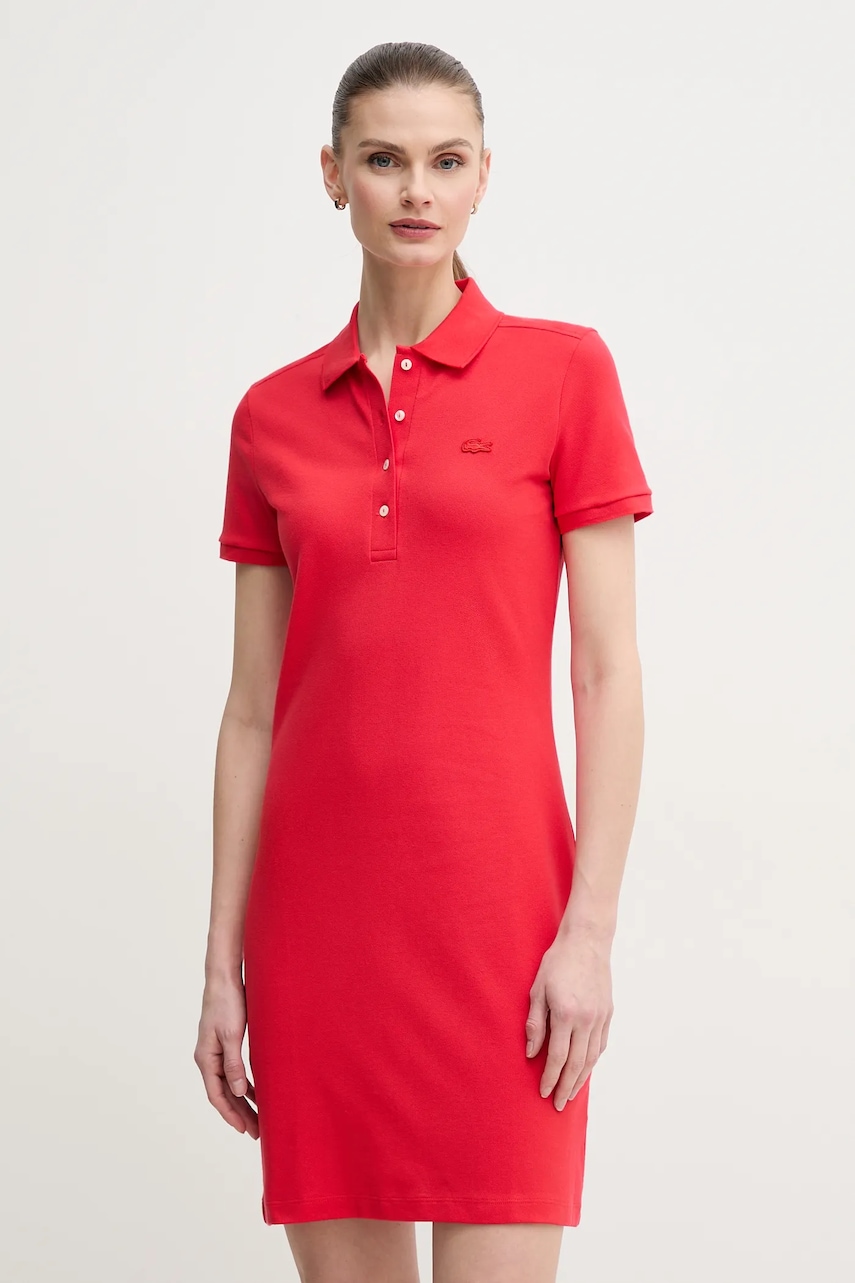 Lacoste rochie culoarea rosu
