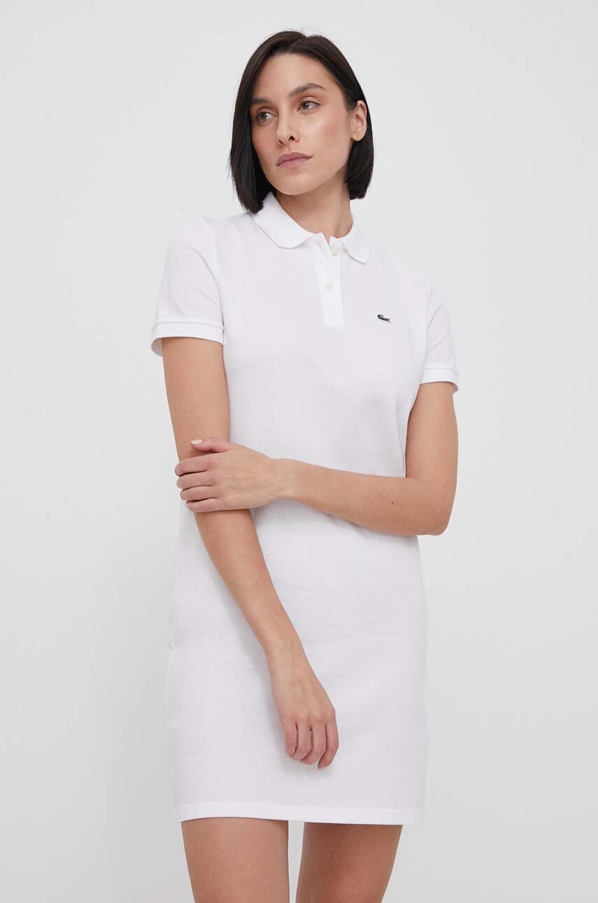 Lacoste rochie din bumbac culoarea bleumarin