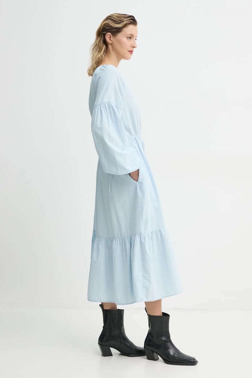 Levi's rochie din bumbac JOLENE LS MAXI DRESS midi