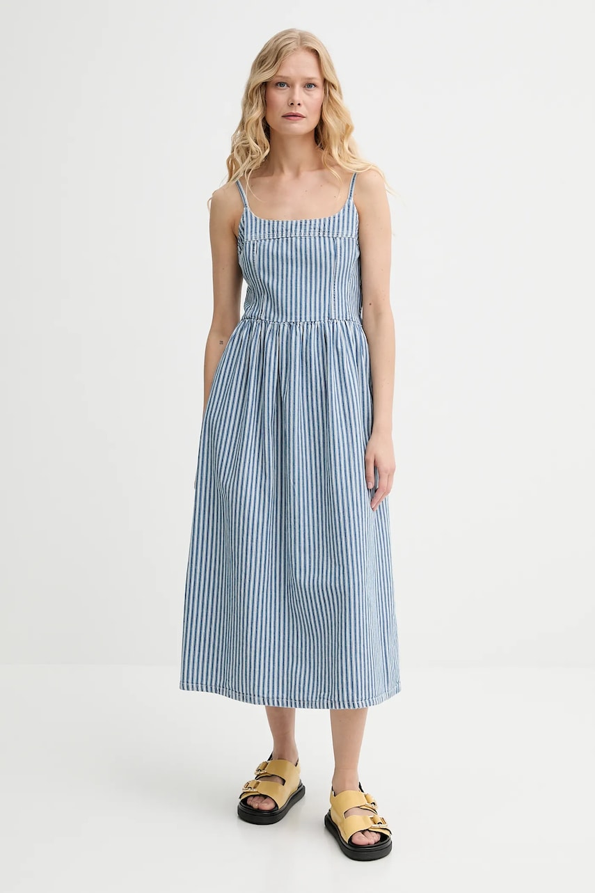 Levi's rochie din denim ALESSIE BUSTIER DRESS midi