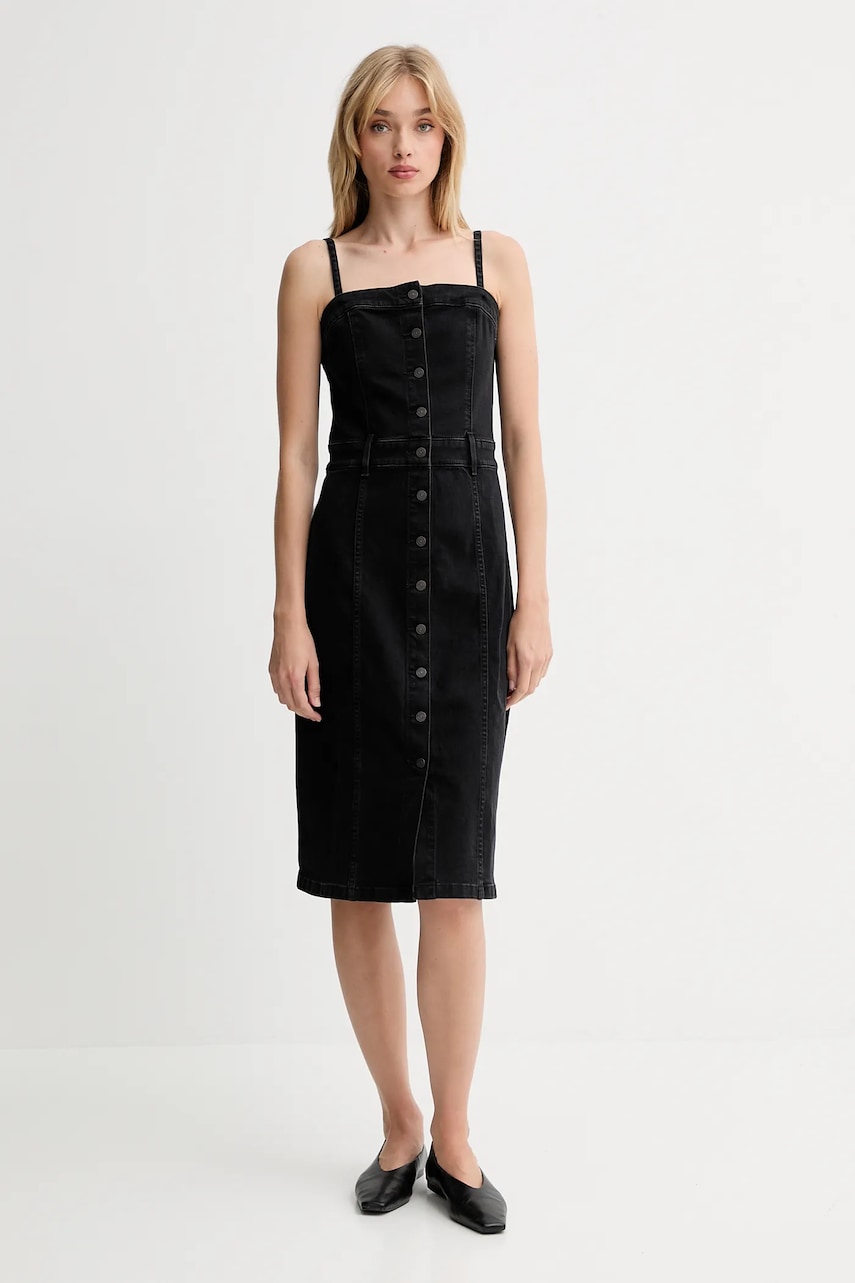 Levi's rochie jeans culoarea negru