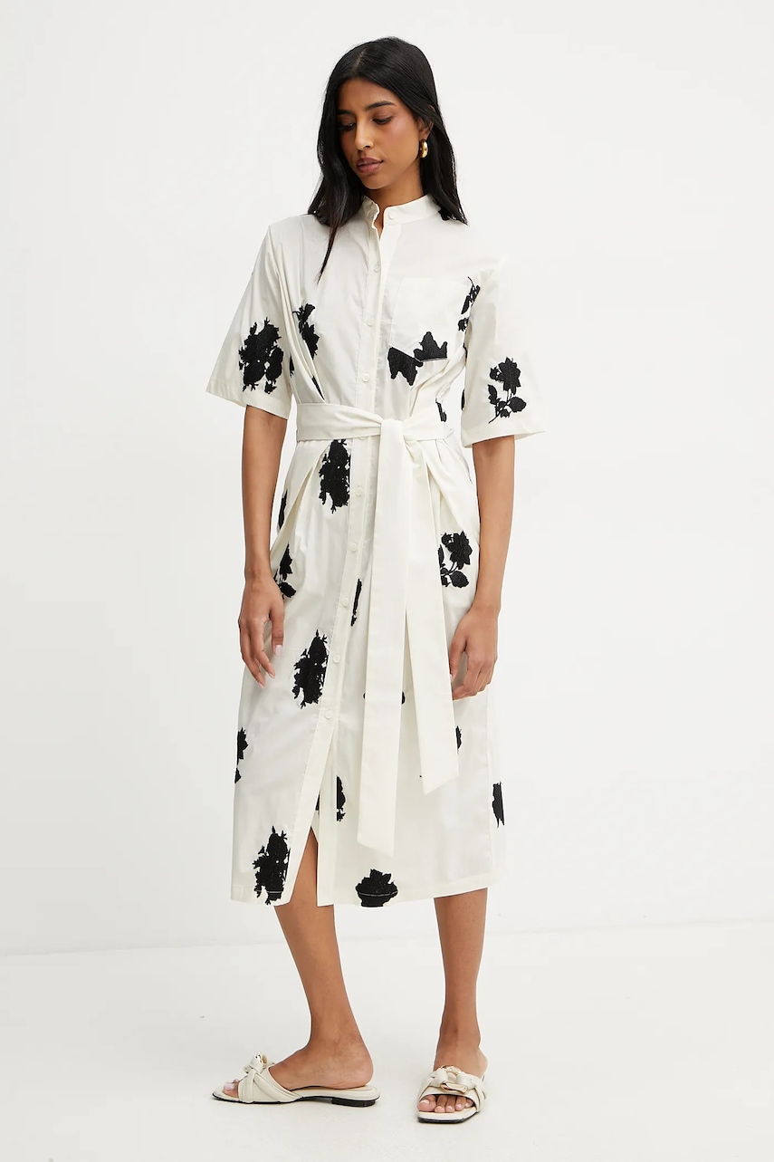 Liviana Conti rochie culoarea bej