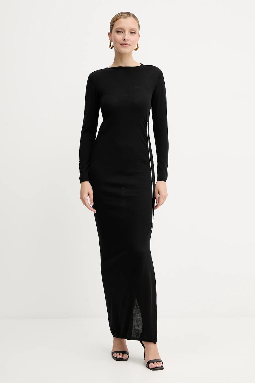 Liviana Conti rochie din lână culoarea negru
