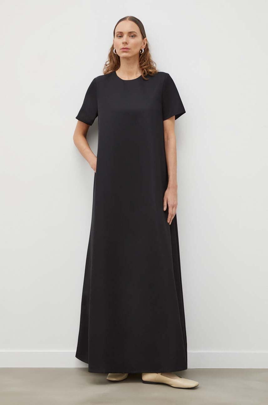 Lovechild rochie din amestec de lână culoarea negru