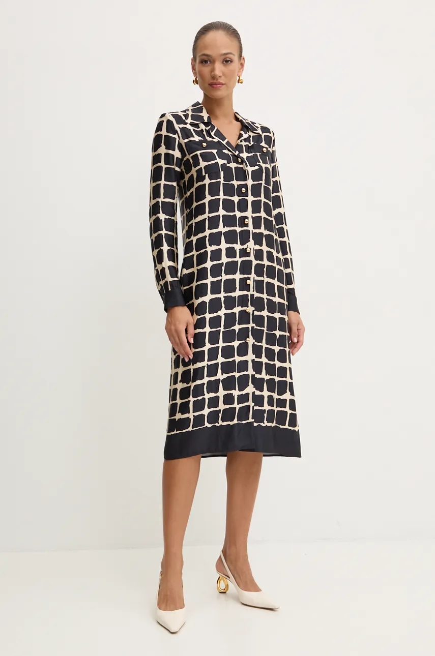 Luisa Spagnoli rochie GENEROSO culoarea bleumarin
