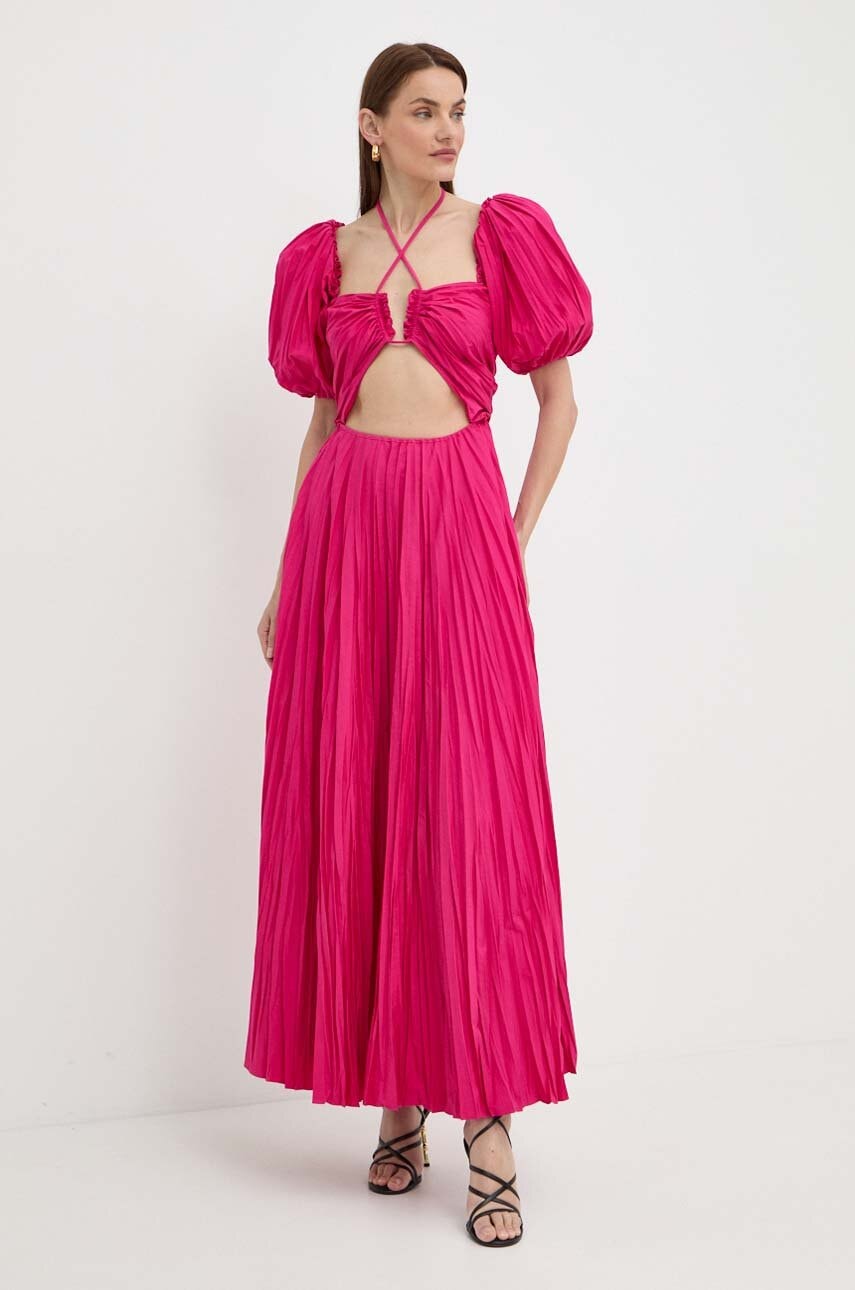 Luisa Spagnoli rochie RUNWAY COLLECTION culoarea roz