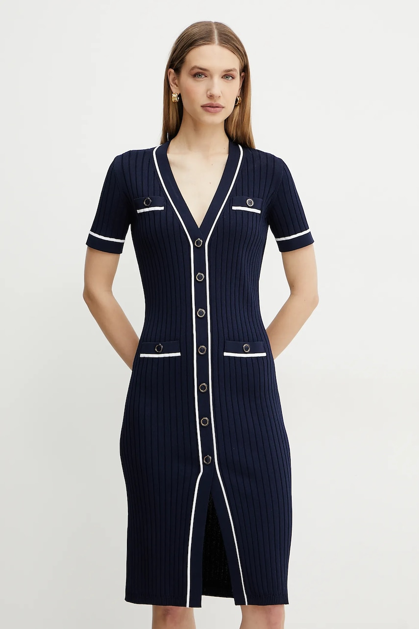 Luisa Spagnoli rochie culoarea bleumarin