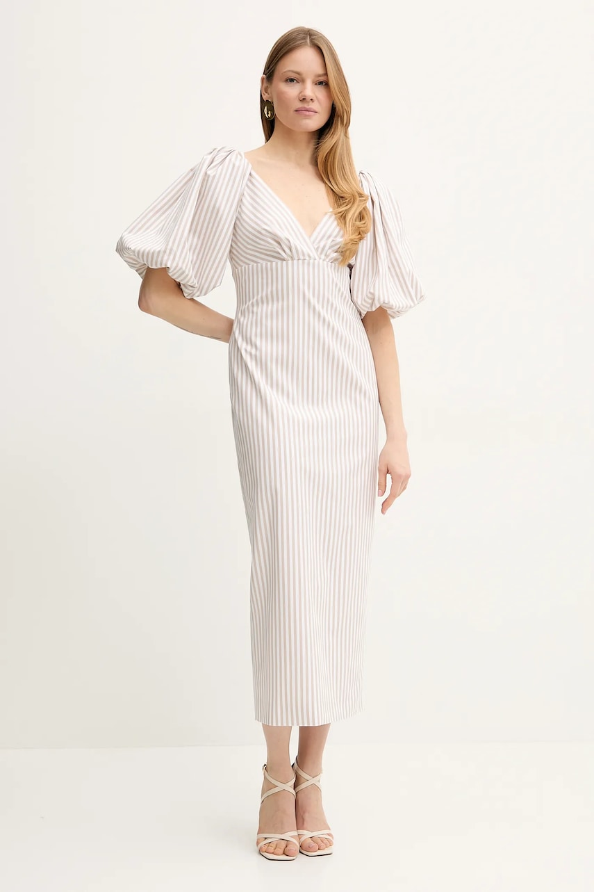 Luisa Spagnoli rochie din bumbac culoarea alb