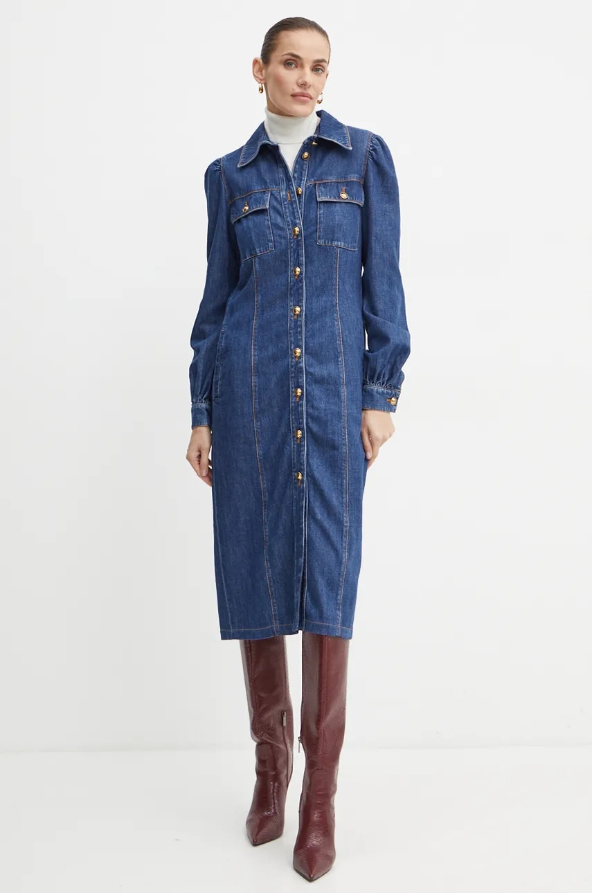 Luisa Spagnoli rochie din denim GIOIE mini