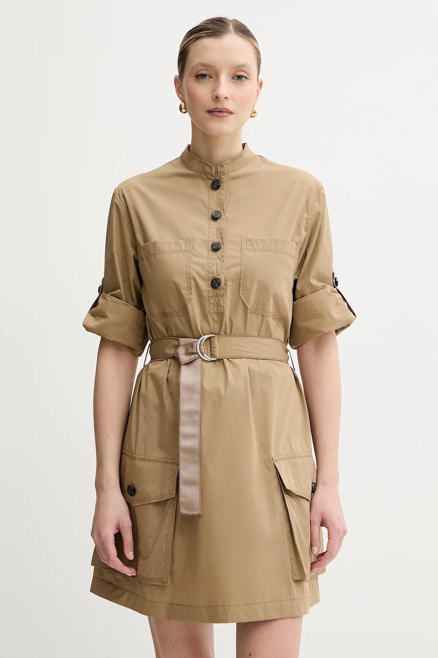 MAX&Co. rochie din bumbac culoarea verde