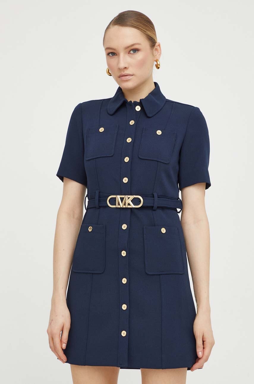 MICHAEL Michael Kors rochie culoarea bleumarin