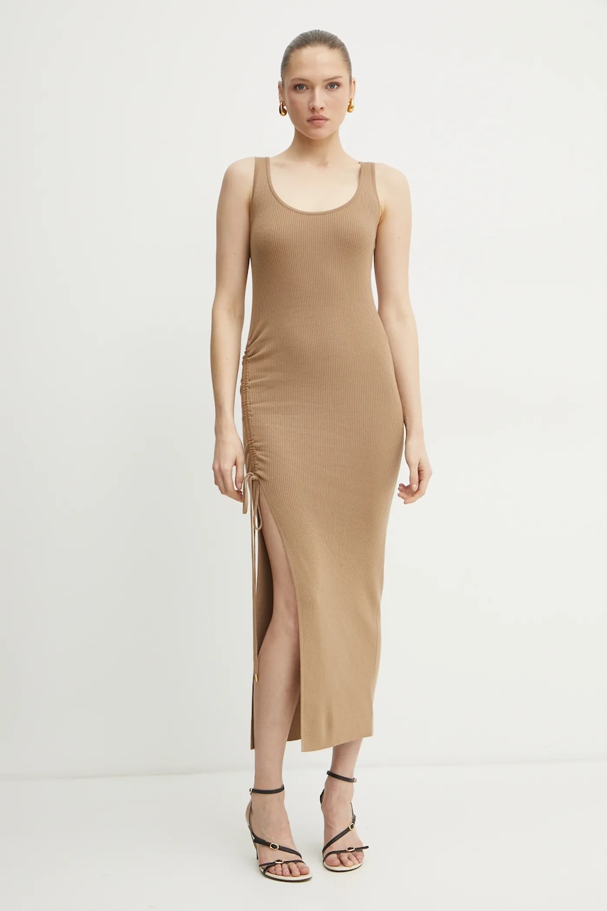 MICHAEL Michael Kors rochie din lana culoarea verde
