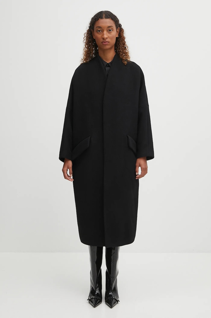 MM6 Maison Margiela rochie din bumbac culoarea negru