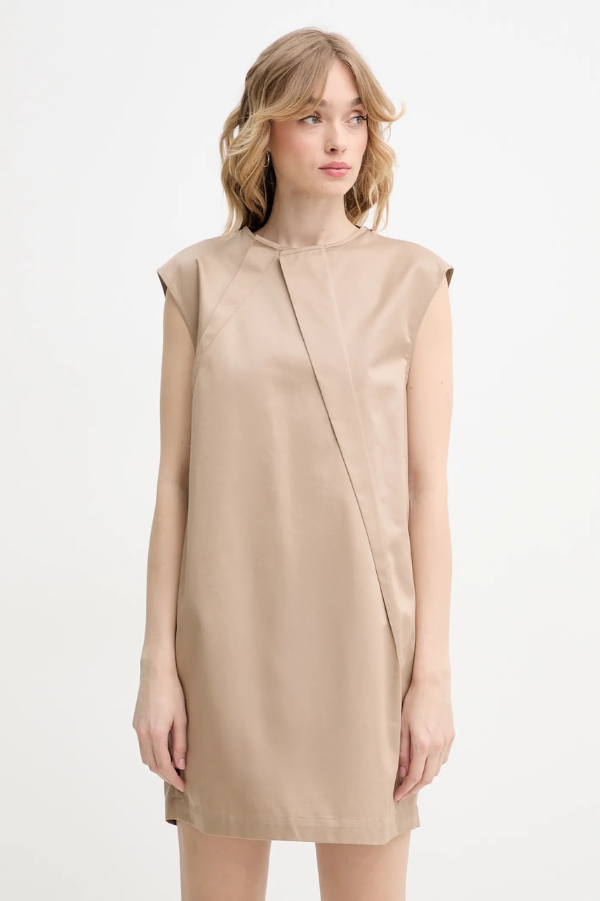 MM6 Maison Margiela rochie din bumbac culoarea verde