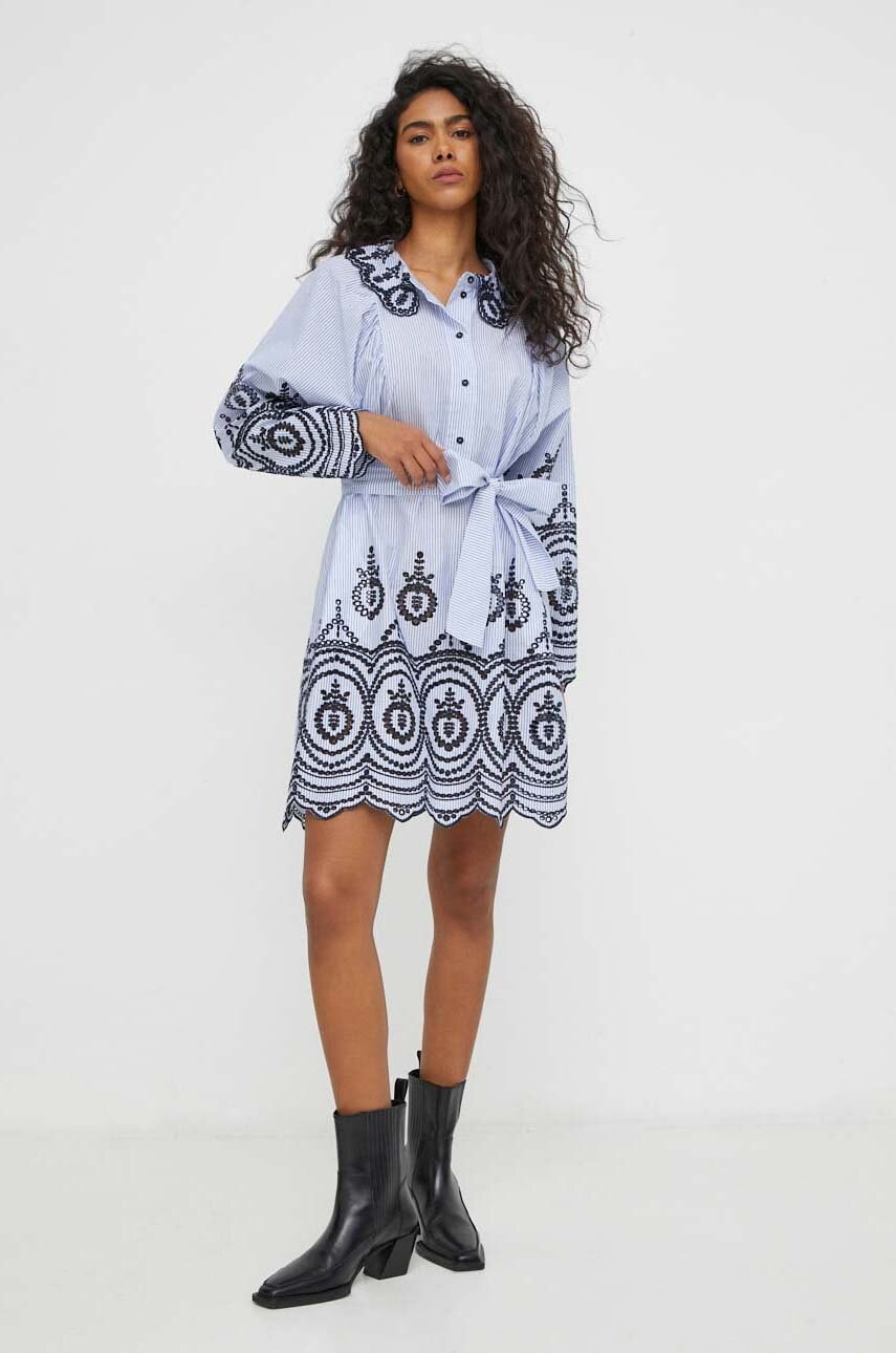 MUNTHE rochie din bumbac mini