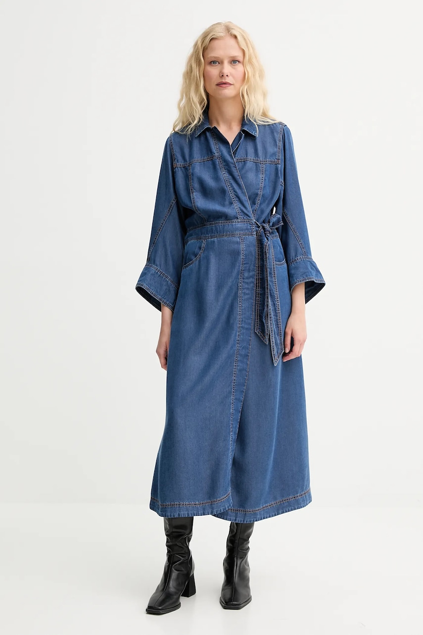 MUNTHE rochie din denim PRESCOTT midi