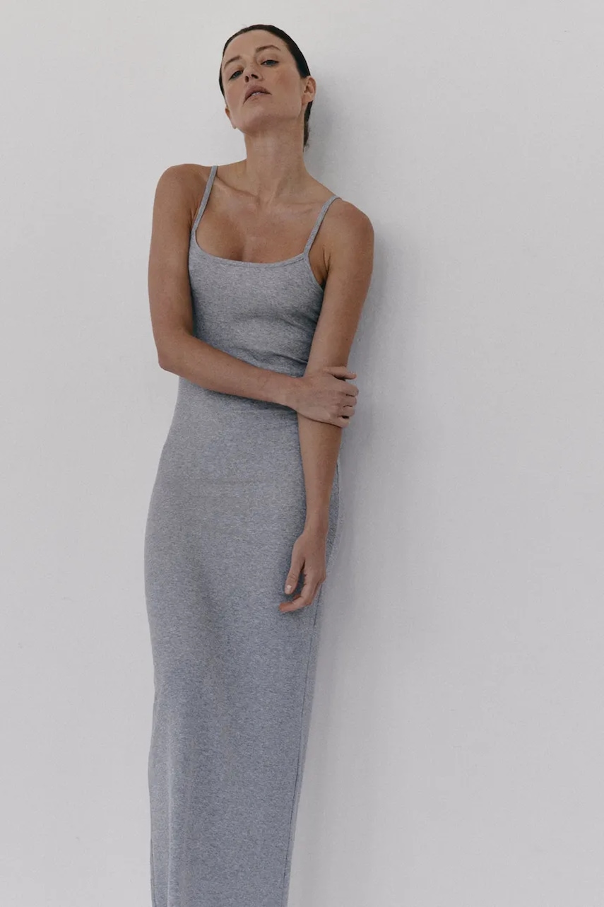 MUUV. rochie JORDE culoarea gri