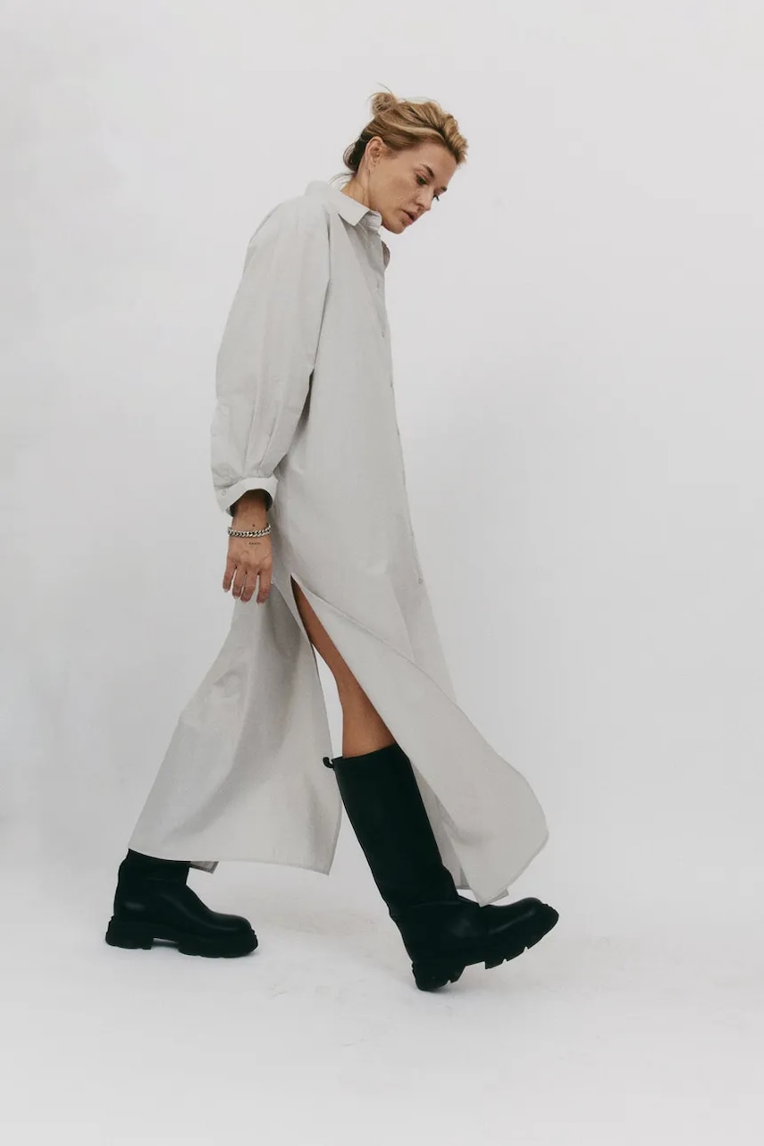 MUUV. rochie MEIE culoarea gri
