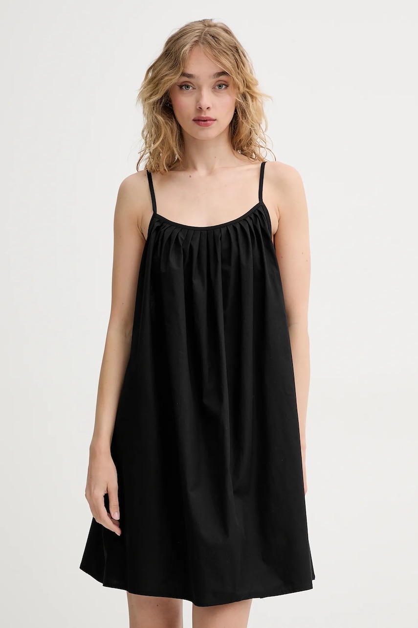 MUUV. rochie din bumbac culoarea negru