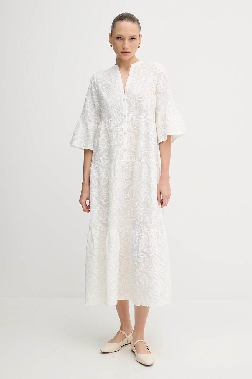 Marc Aurel rochie din bumbac culoarea alb