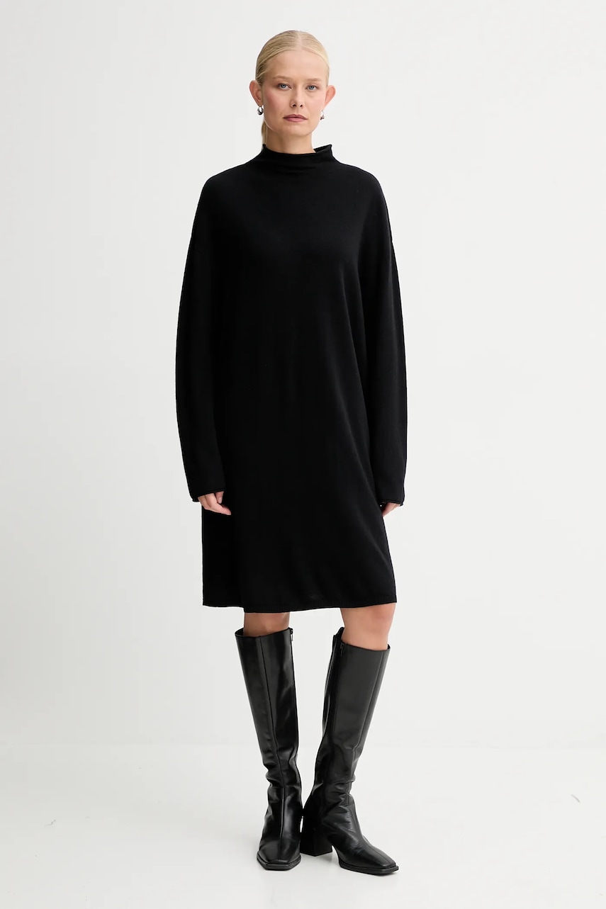 Marc O'Polo rochie cu lână culoarea negru