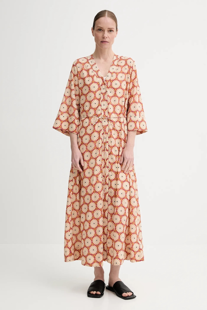 Marc O'Polo rochie din bumbac culoarea maro