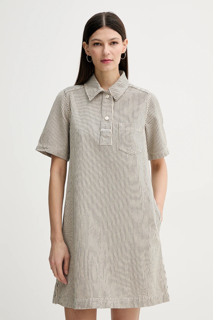 Marc O'Polo rochie din denim culoarea bej