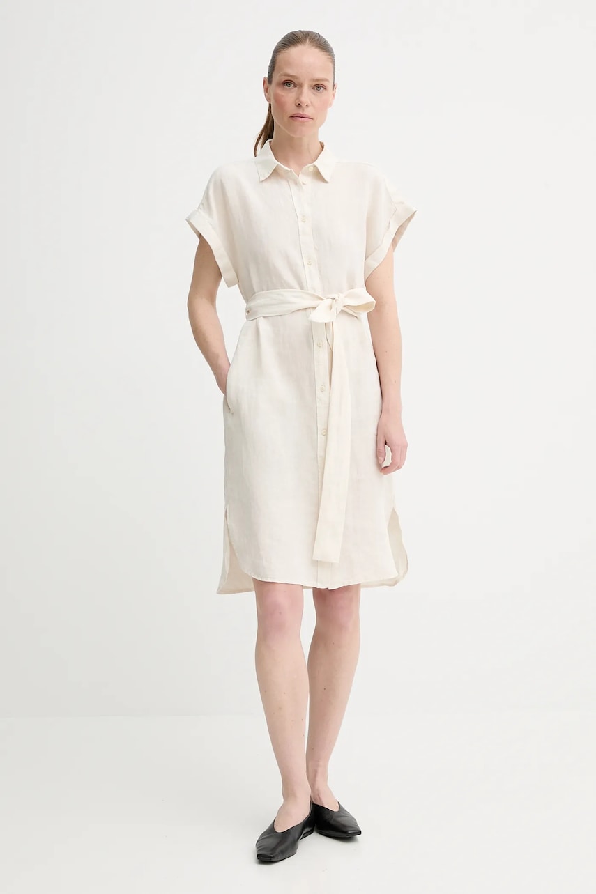 Marc O'Polo rochie din in culoarea bej
