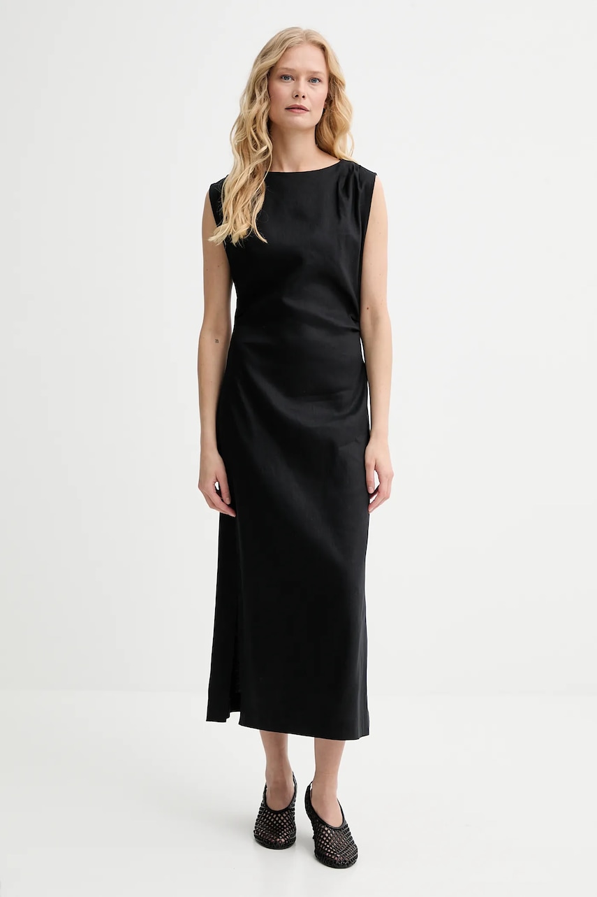 Marc O'Polo rochie din in culoarea negru