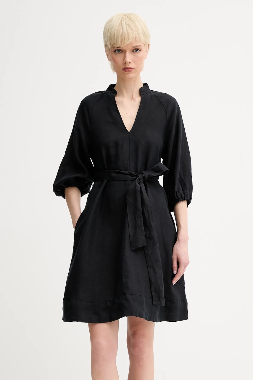 Marc O'Polo rochie din in culoarea negru