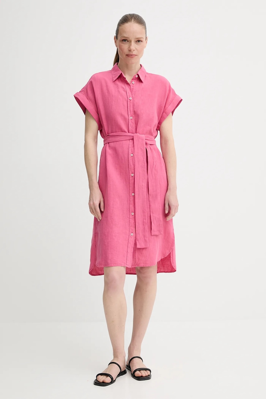 Marc O'Polo rochie din in culoarea roz
