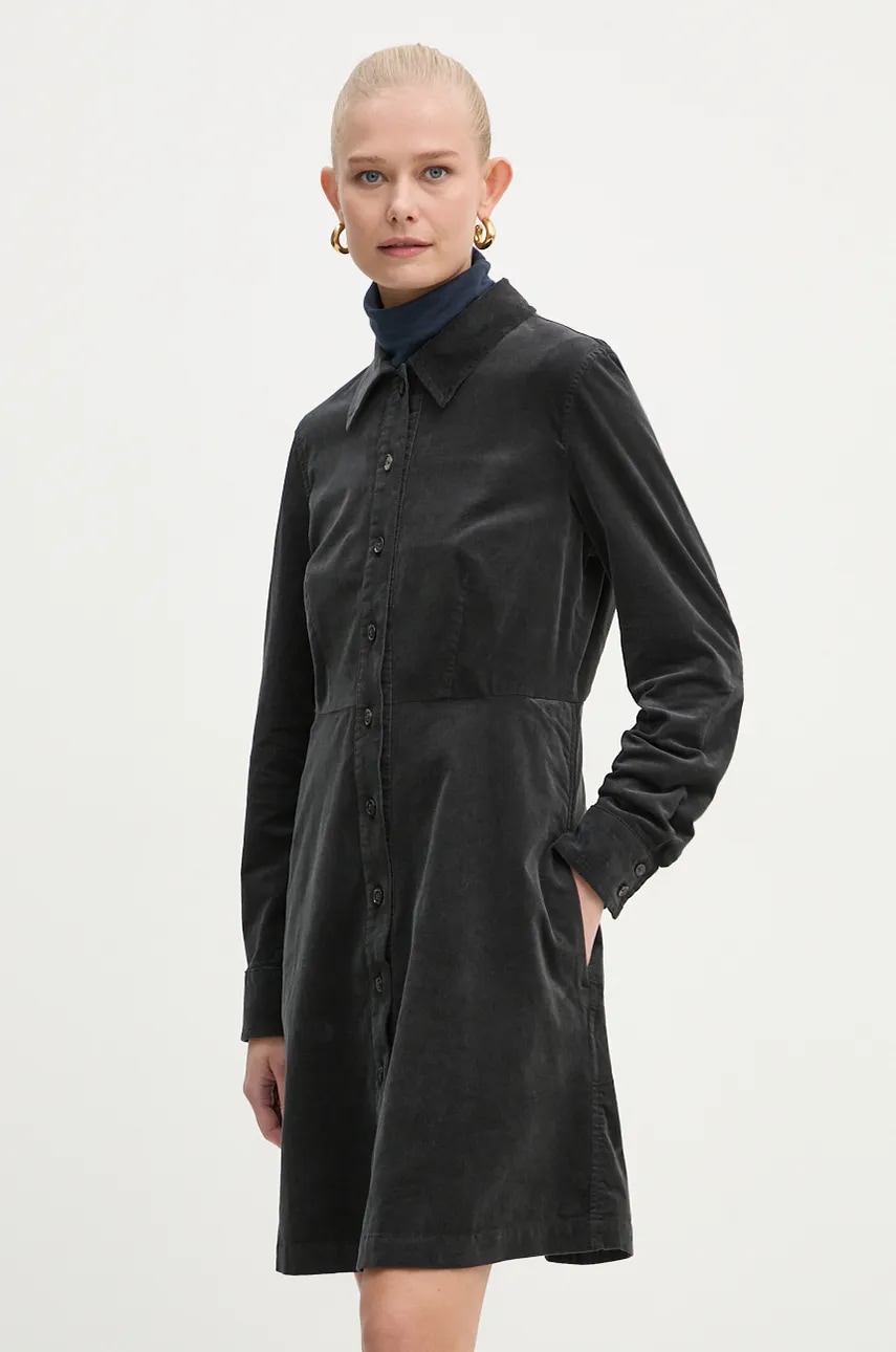 Marc O'Polo rochie din velur culoarea gri