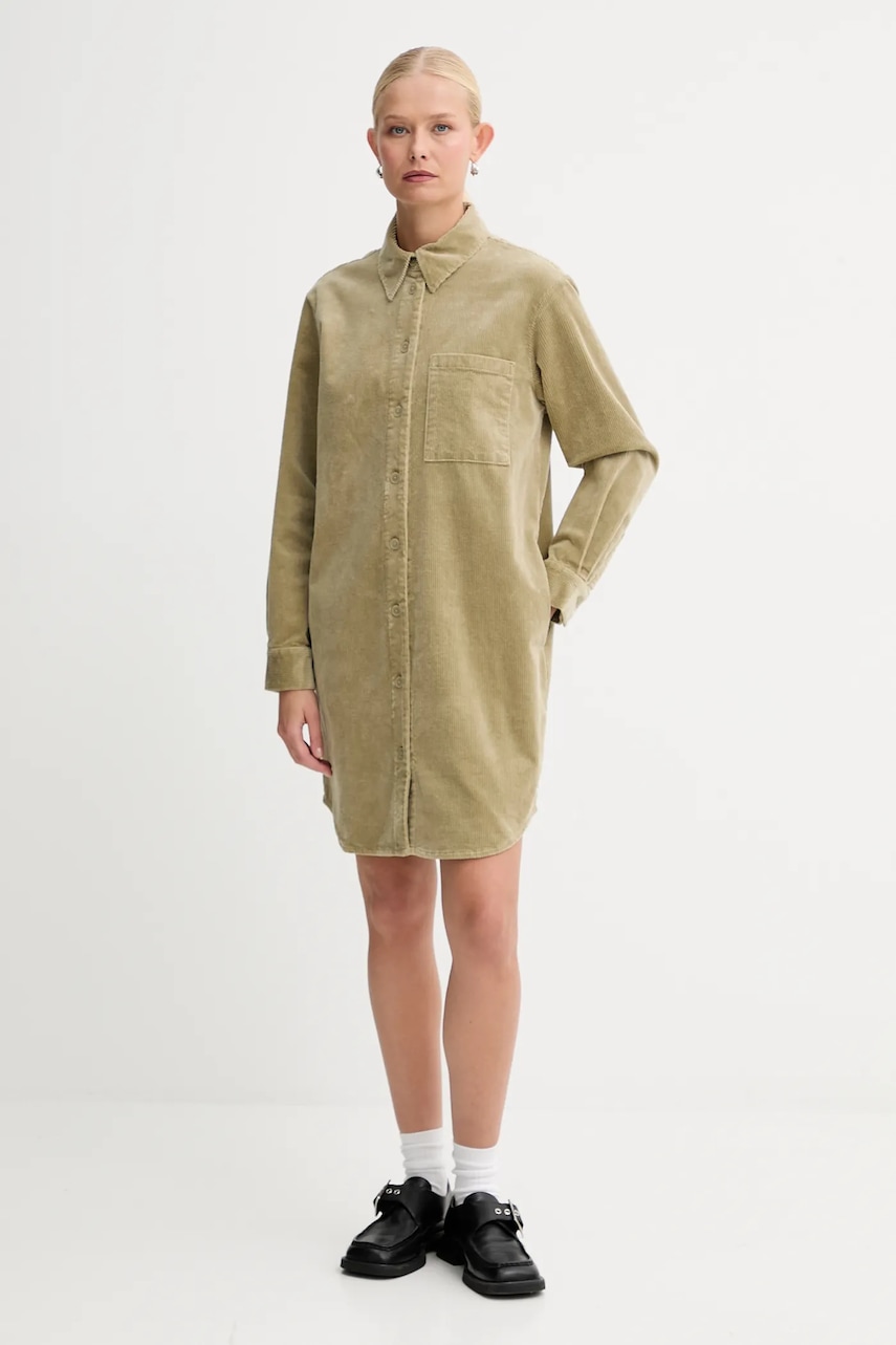 Marc O'Polo rochie din velur culoarea verde