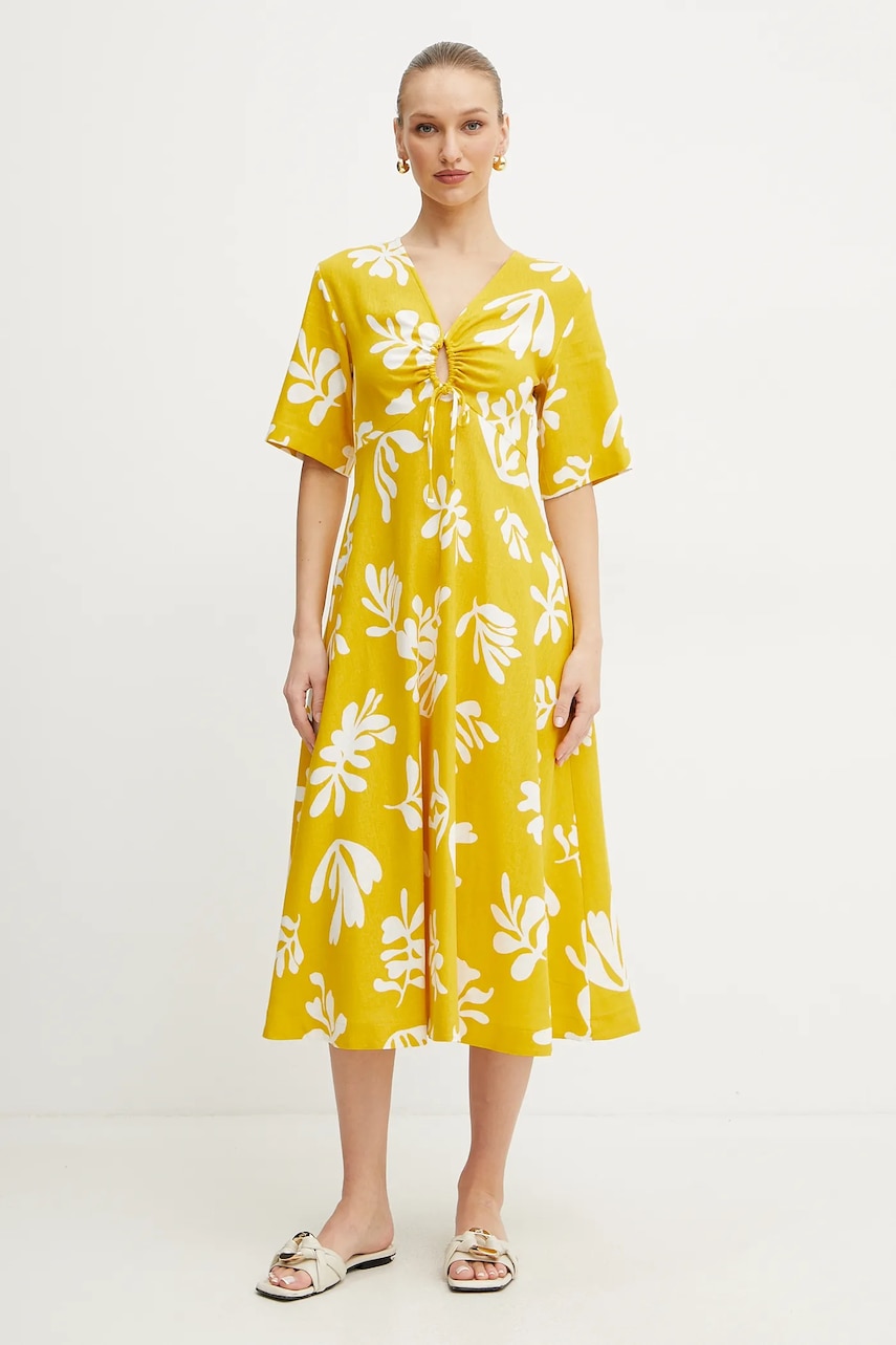Marella rochie MOLISE culoarea galben