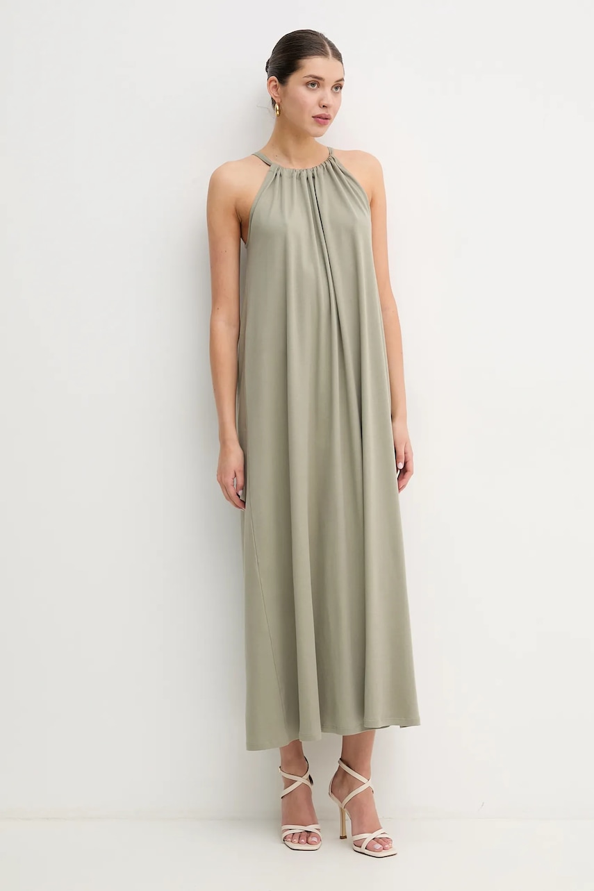 Marella rochie din bumbac OREL culoarea verde