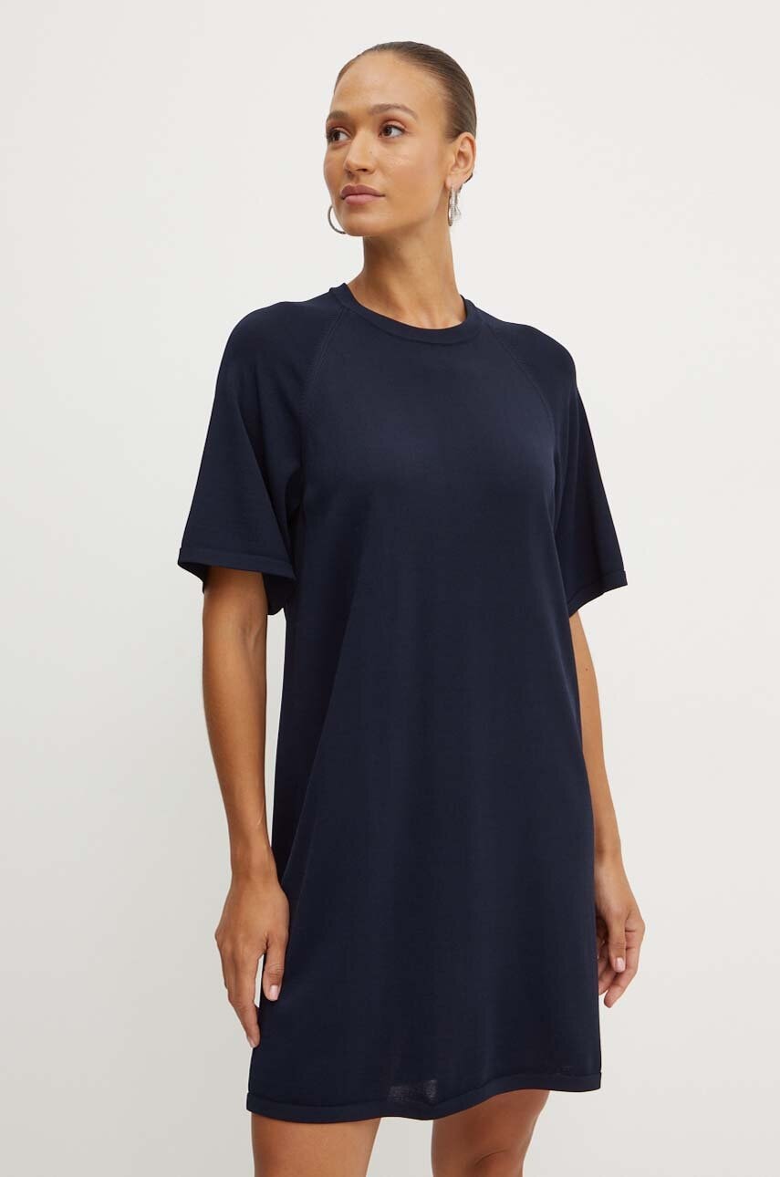 Max Mara Leisure rochie culoarea bleumarin
