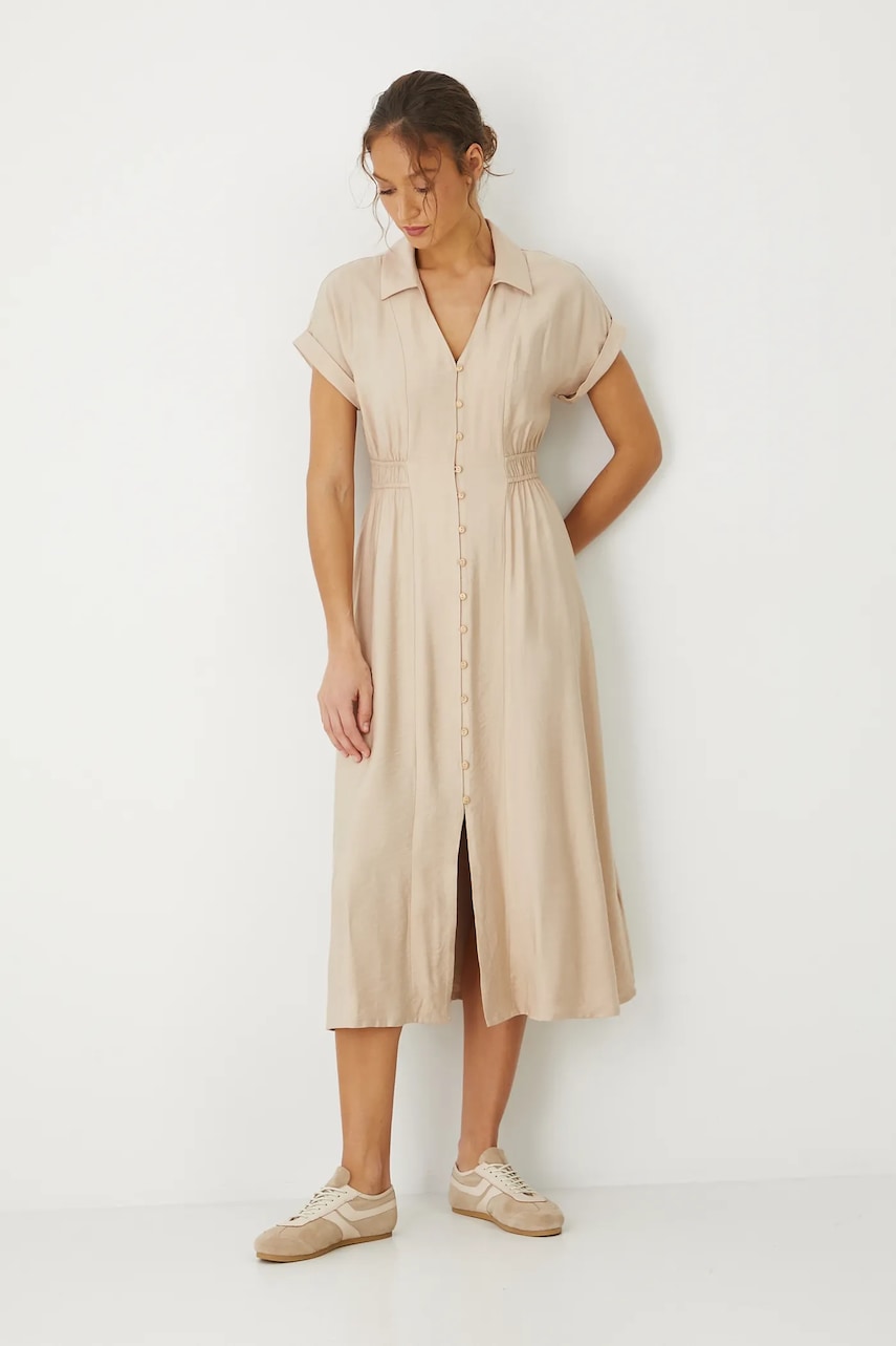 Medicine rochie culoarea bej
