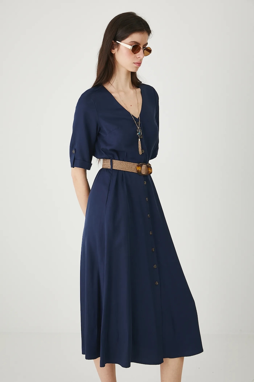 Medicine rochie culoarea bleumarin